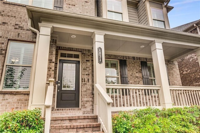 4831 Miller Hill Rd, Buford, GA 30518 - property entrance featuring brick siding and covered porch