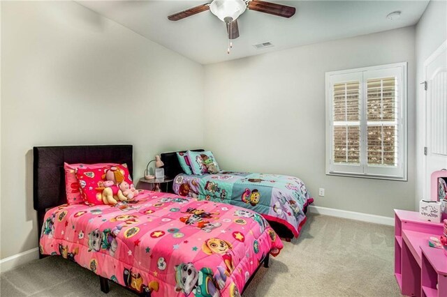 4831 Miller Hill Rd, Buford, GA 30518 - bedroom featuring carpet, baseboards, and ceiling fan