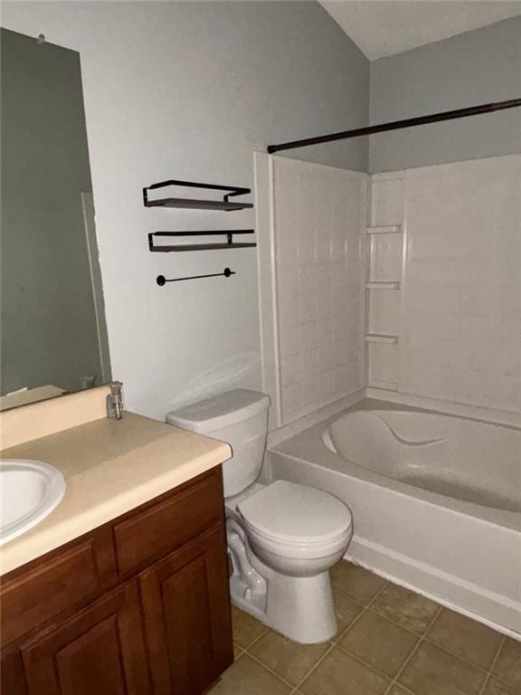 6231 Redan Overlook, Lithonia, GA 30058 - full bath featuring vanity, toilet, tile patterned flooring, and tub / shower combination