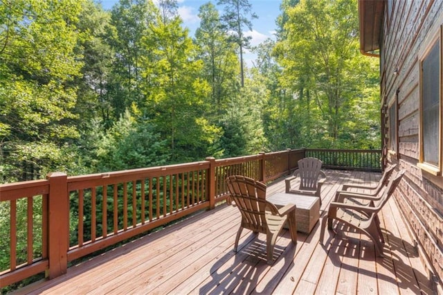 view of wooden terrace