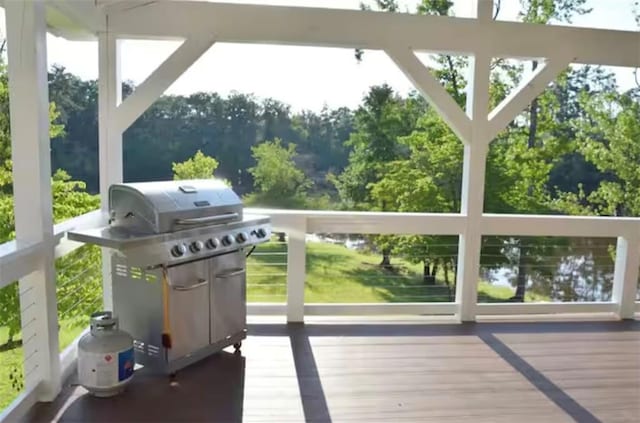 exterior space featuring area for grilling