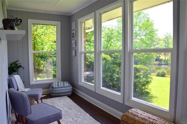 view of sunroom