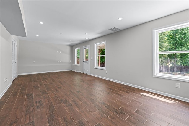 350 Paces Dr, Lithia Springs, GA 30122 - empty room featuring baseboards, wood finished floors, and recessed lighting