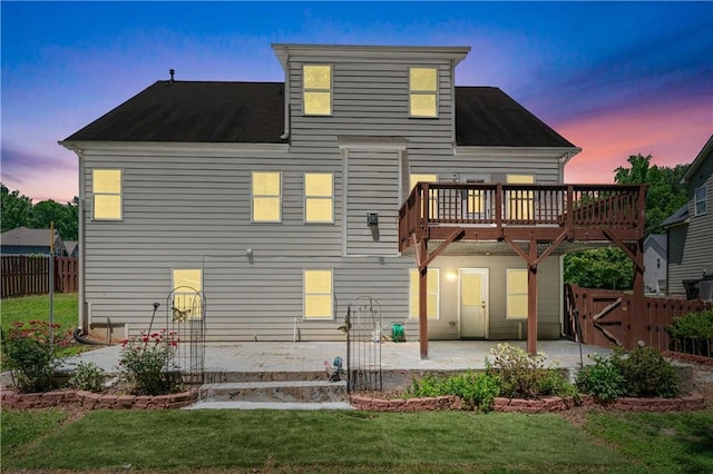 350 Paces Dr, Lithia Springs, GA 30122 - back of house with a patio area, a deck, a shingled roof, and a gate