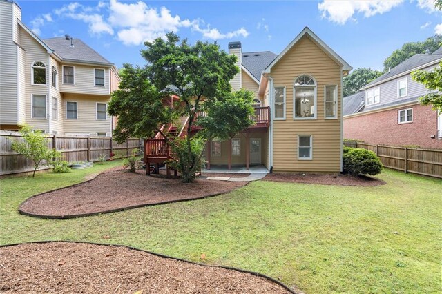 4085 Tritt Homestead Dr, Marietta, GA 30062 - rear view of house with a deck and a patio