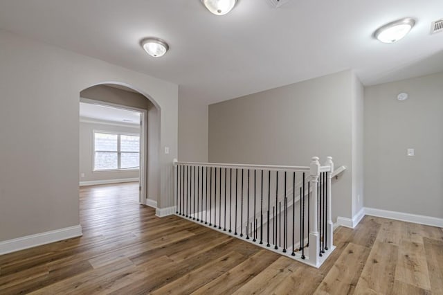 hall featuring hardwood / wood-style floors