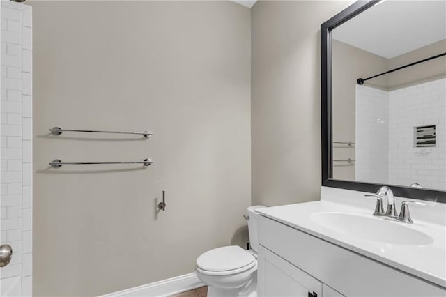 1547 Cambridge Pl, Marietta, GA 30062 - full bathroom with toilet, vanity, a shower, and baseboards