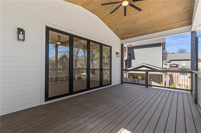 1857 Defoor Ave, Atlanta, GA 30318 - wooden deck with a ceiling fan
