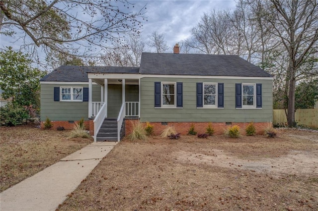 view of front of home with covered porch