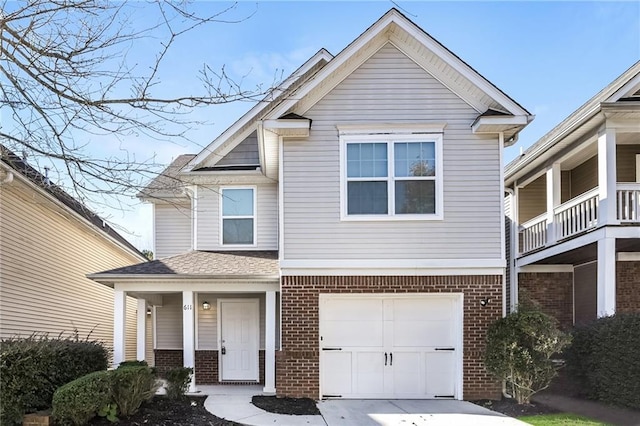 view of front of house featuring a garage