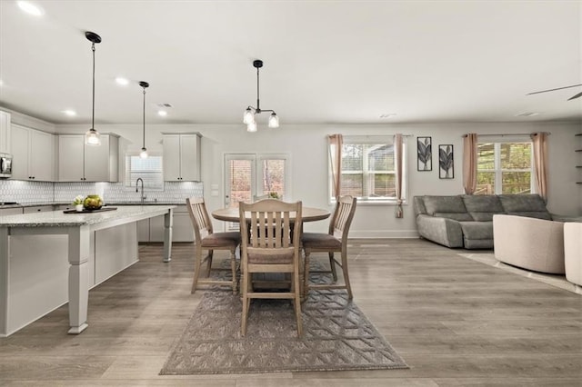 372 Garnet Dr, Acworth, GA 30101 - dining room with wood finished floors, recessed lighting, and baseboards