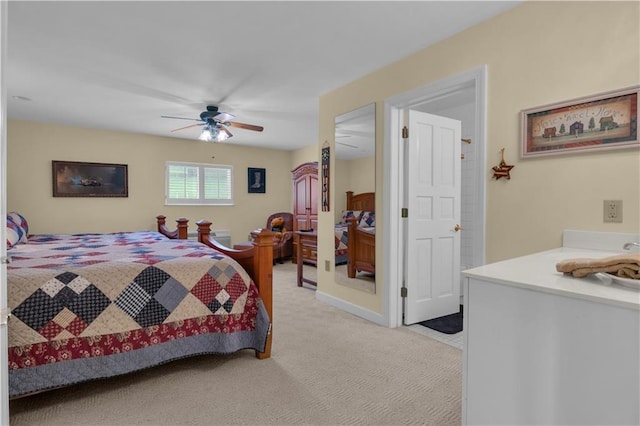 14501 Woolsey Rd, Hampton, GA 30228 - bedroom featuring light carpet and a ceiling fan