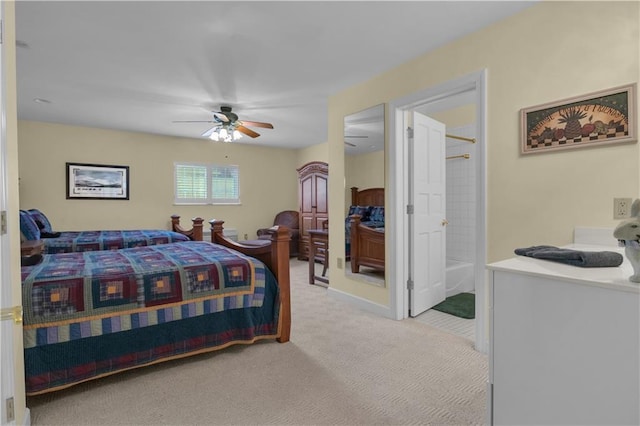 14501 Woolsey Rd, Hampton, GA 30228 - bedroom featuring light carpet and a ceiling fan