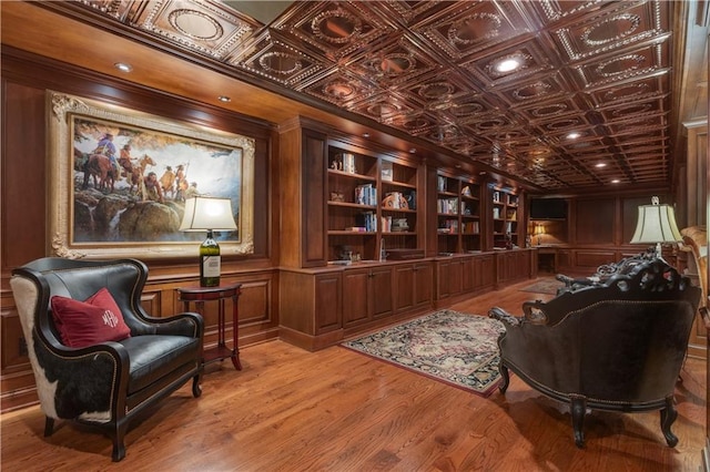 14501 Woolsey Rd, Hampton, GA 30228 - sitting room featuring light wood-style flooring and crown molding