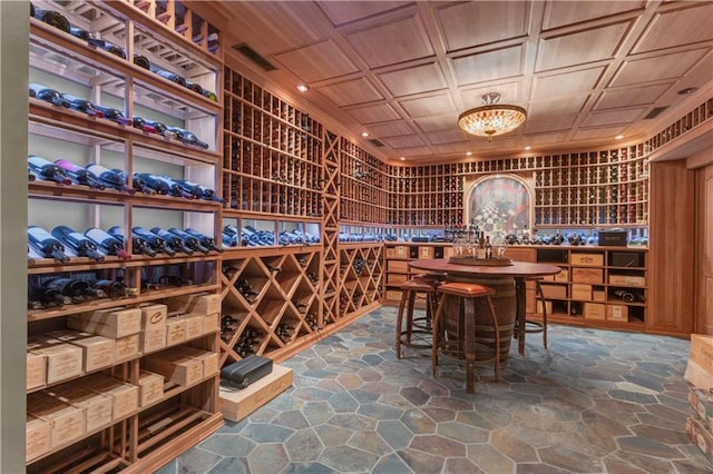14501 Woolsey Rd, Hampton, GA 30228 - wine cellar with stone flooring
