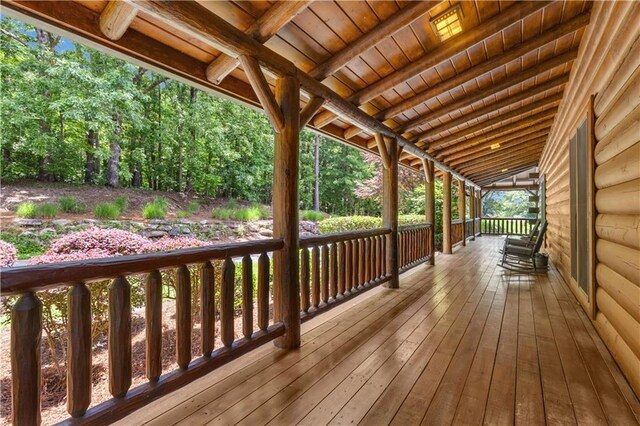 14501 Woolsey Rd, Hampton, GA 30228 - view of wooden deck