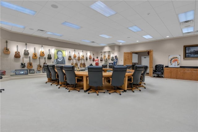 14501 Woolsey Rd, Hampton, GA 30228 - interior space with a desk and a drop ceiling