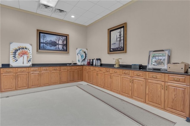 14501 Woolsey Rd, Hampton, GA 30228 - misc room with a sink and light colored carpet
