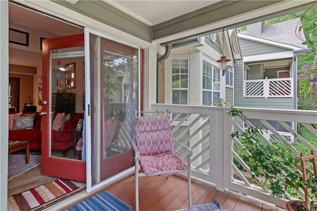 view of sunroom / solarium