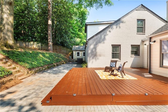 103 Willow Wood Cir SE, Atlanta, GA 30317 - wooden deck with central air condition unit