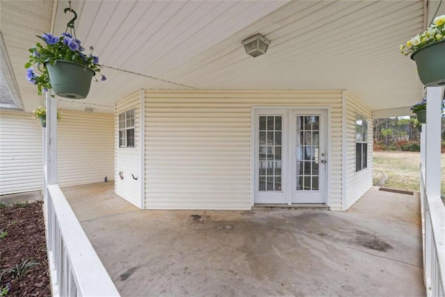 view of patio / terrace with french doors