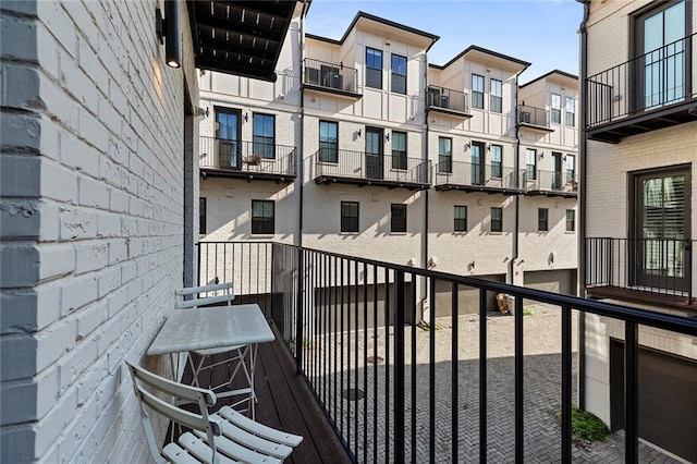 balcony featuring a residential view