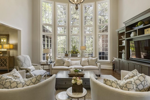 sunroom with french doors