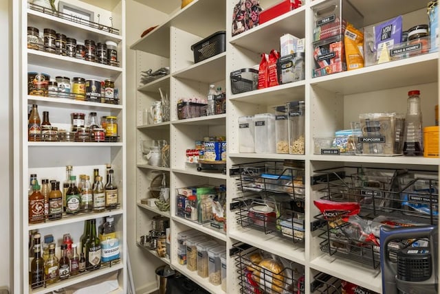 view of storage area