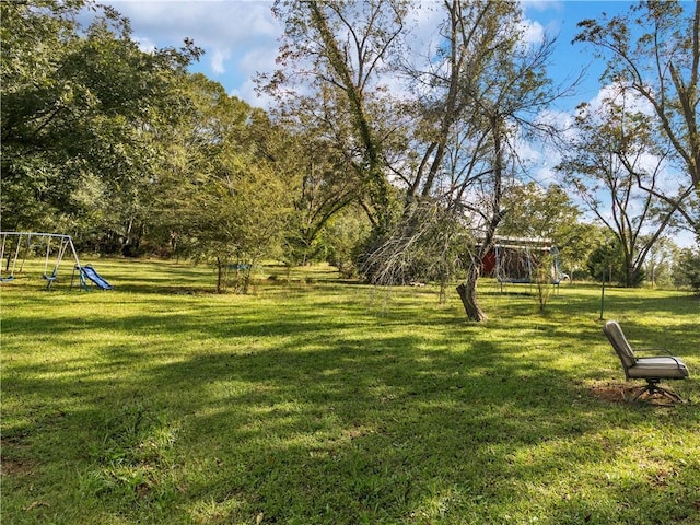 view of yard with playground community