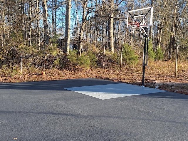 view of basketball court featuring community basketball court