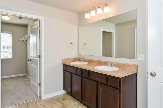 bathroom with vanity