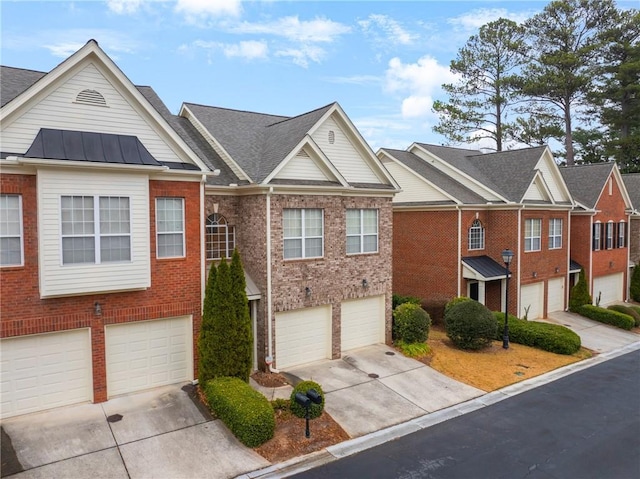 view of property with a garage