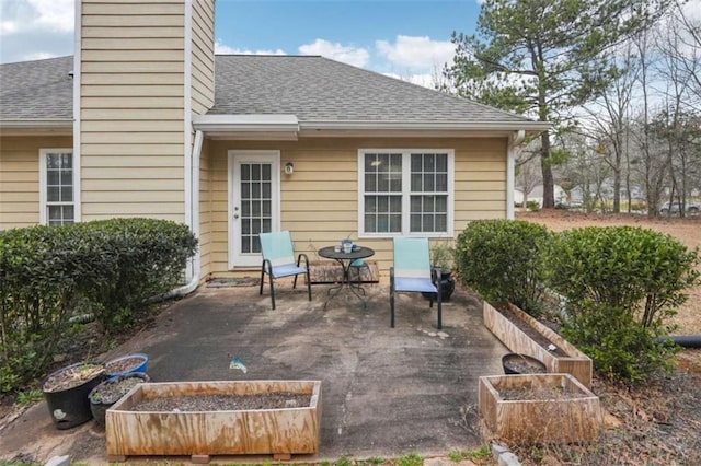 view of patio / terrace with a garden