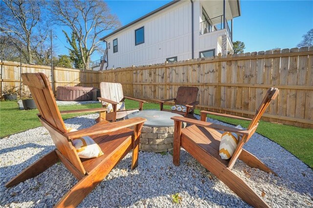 view of yard featuring a deck