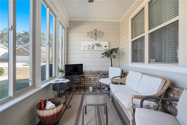 sunroom / solarium with a wealth of natural light