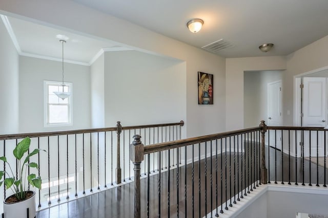 corridor with ornamental molding