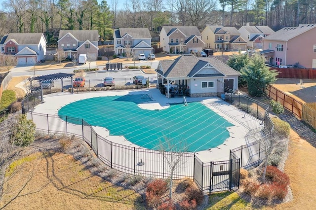 view of pool featuring a pergola