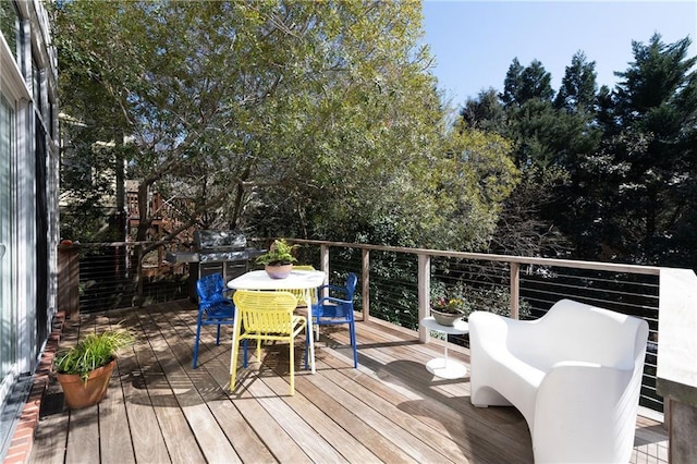 view of wooden terrace