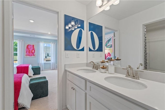 bathroom with vanity