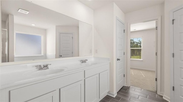 bathroom featuring vanity