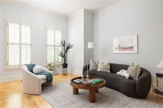 461 Bartram St SE Unit A, Atlanta, GA 30316 - living area with wood finished floors, ornamental molding, and baseboards
