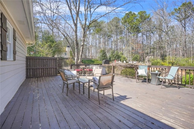 view of wooden deck