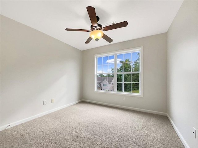 617 Kyles Cir, Hiram, GA 30141 - spare room with carpet flooring, baseboards, and ceiling fan