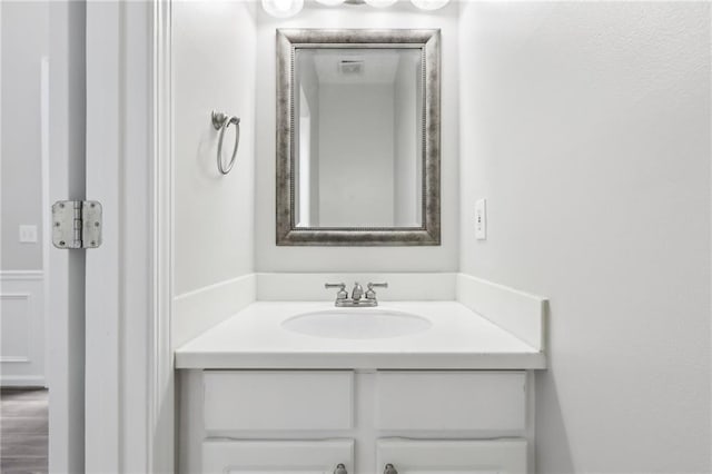 bathroom featuring vanity