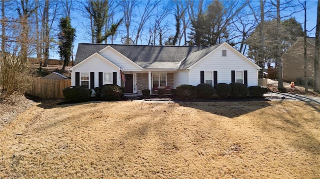 view of single story home