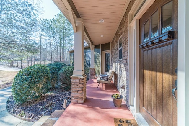 view of patio / terrace featuring covered porch