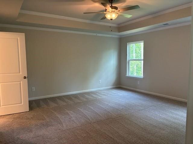 30 Riverrock Trl, Dallas, GA 30157 - carpeted spare room with a raised ceiling, ornamental molding, and ceiling fan