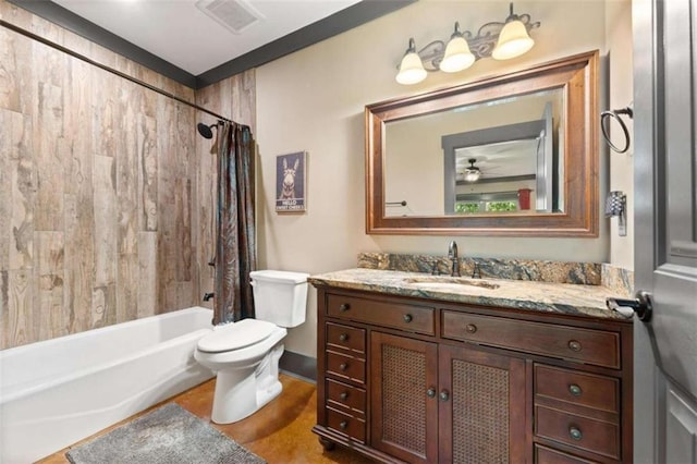 274 Ramey Rd, Westminster, SC 29693 - full bathroom with vanity, toilet, and shower / tub combo with curtain