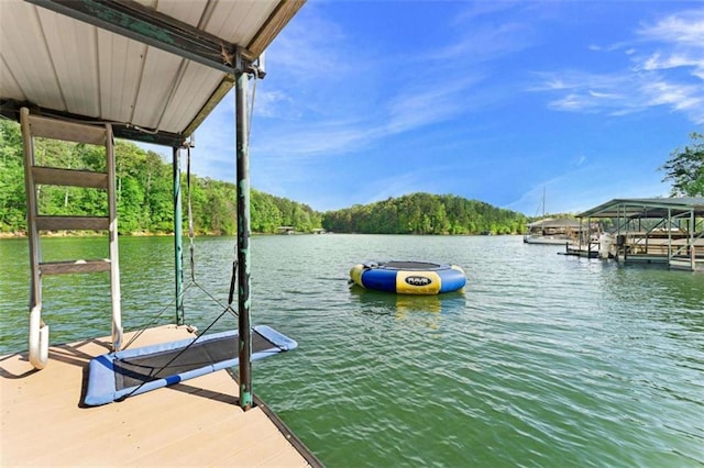 274 Ramey Rd, Westminster, SC 29693 - dock area featuring a water view and a forest view