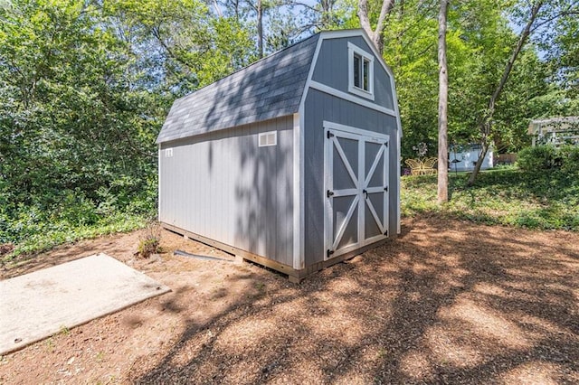 view of shed